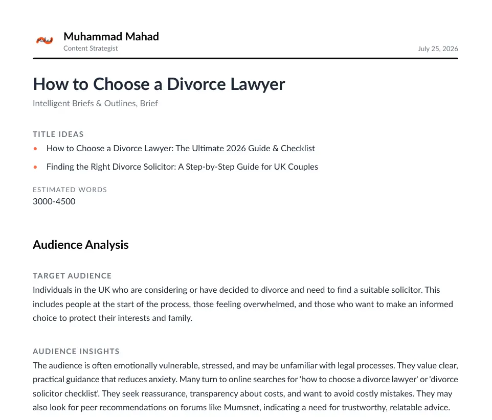 How to Choose a Divorce Lawyer Brief